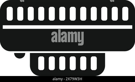 Simplified icon of a modern air conditioning unit in a bold black and ...