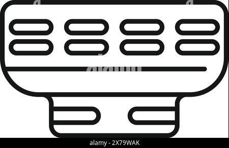 Simple line art vector of random access memory for computers and electronic devices Stock Vector