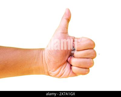 Hand gestures, thumbs up Stock Photo