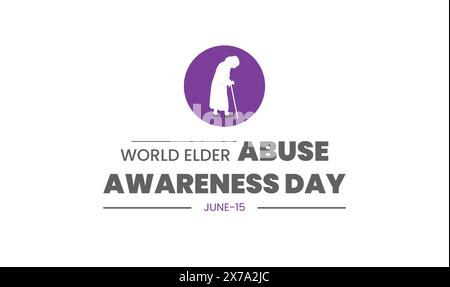 World Elder Abuse Awareness Day background or banner design template. Stock Vector