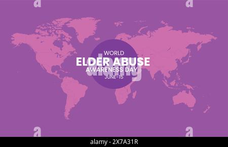 World Elder Abuse Awareness Day background or banner design template. Stock Vector