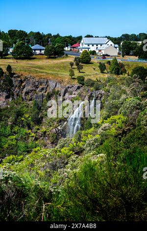 Waratah Falls on the edge of Waratah township, Waratah, Tasmania Stock Photo
