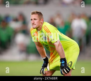Austin, Texas, USA. 18th May, 2024. Sporting Kansas City goalkeeper Tim Melia (29 looks on ahead of an Austin FC free kick during a Major League Soccer match on May 18, 2024 in Austin. Austin won, 3-2. (Credit Image: © Scott Coleman/ZUMA Press Wire) EDITORIAL USAGE ONLY! Not for Commercial USAGE! Stock Photo