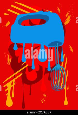 Mixer graffiti. Abstract modern street art decoration performed in urban painting style. Stock Vector