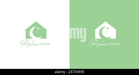 The Relaxing Home logo design is unique and inspiring Stock Vector