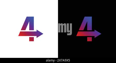 Unique and modern 4 direction logo design Stock Vector