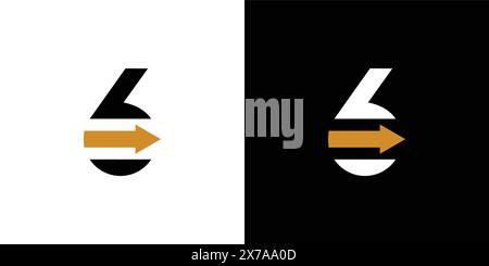 Unique and modern 6 direction logo design Stock Vector