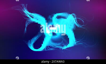 Data flow technology background. Information flow big data vector illustration. Stock Vector