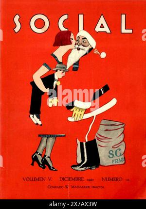 Cover of the Cuban magazine Social - Conrado Walter Massaguer - 1920 Stock Photo