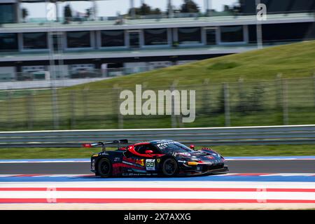 Misano Adriatico, Italie. 18th May, 2024. 69 VERMEULEN Thierry (nld), ALTOE Giacomo (sim) Emil Frey Racing, Ferrari 296 GT3, action during the 3rd round of the 2024 GT World Challenge Sprint Cup on the Misano World Circuit Marco Simoncelli, from May 17 to 19, 2024 in Misano Adriatico, Italy - Photo Damien Doumergue/DPPI Credit: DPPI Media/Alamy Live News Stock Photo