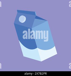 Milk carton box vector. fresh milk box illustration icon. milk box Stock Vector