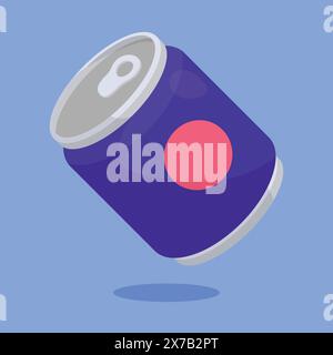 Soda can vector icon. soda can illustration vector. soda beverage icon. Stock Vector