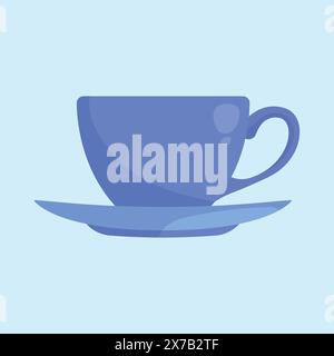 Tea cup vector icon. Hot tea breakfast vector illustration. cup of tea icon Stock Vector
