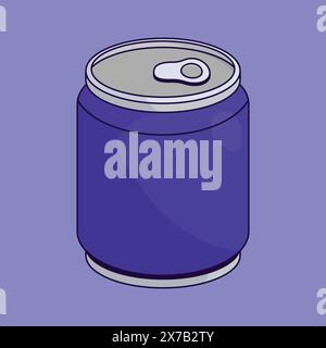 Soda can vector icon. soda can illustration vector. soda beverage icon. Stock Vector