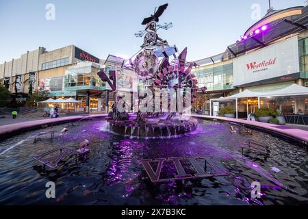 Hornsby Fountain in Hornsby Mall near to Westfield Hornsby, Sydney, NSW, Australia Stock Photo