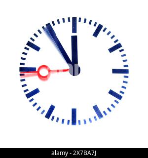 clock indicating five to twelve Stock Photo