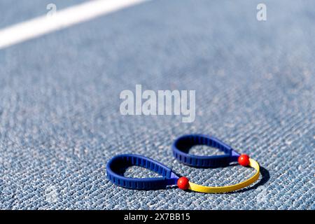 Tether on track field, Stock Photo