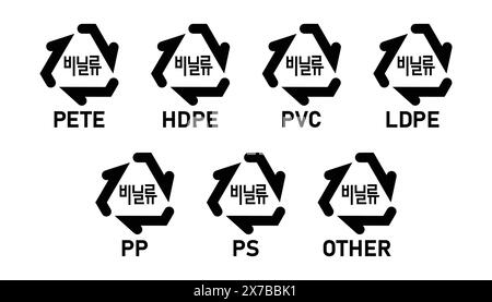 Plastic recycling symbol LDPE 4, recycle arrows triangle isolated icon ...