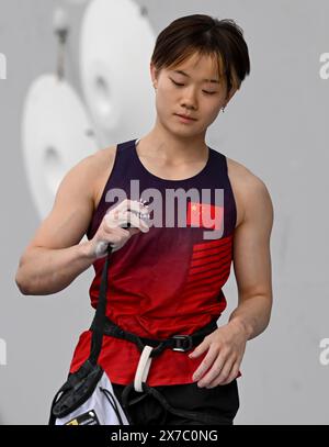 Shanghai. 19th May, 2024. Luo Zhilu of China checks the route during ...