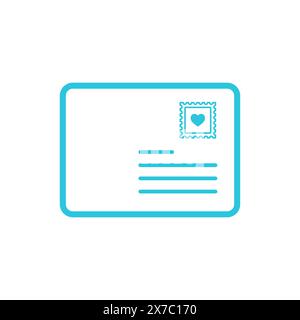 Letter icon. Isolated on white background. From blue icon set Stock Vector
