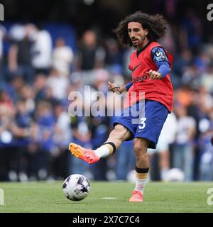 London, UK. 19th May, 2024. Marc Cucurella of Chelsea warms up during the Premier League match between Chelsea and AFC Bournemouth at Stamford Bridge, London, England on 19 May 2024. Photo by Ken Sparks. Editorial use only, license required for commercial use. No use in betting, games or a single club/league/player publications. Credit: UK Sports Pics Ltd/Alamy Live News Stock Photo