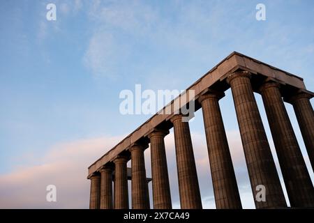 Edinburgh Scotland: 13th Feb 2024: Carlton Hill lookout point at sunset. No people Stock Photo