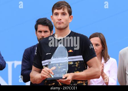 Fancesco Passaro (Italy) winner of the 2nd Open Piemonte Intesa San Paolo  during  2024 Piemonte Open Intesa San Paolo, International Tennis match in Turin, Italy, May 19 2024 Stock Photo