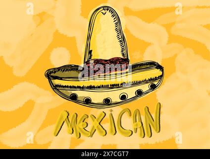 vector mexican hat Stock Photo