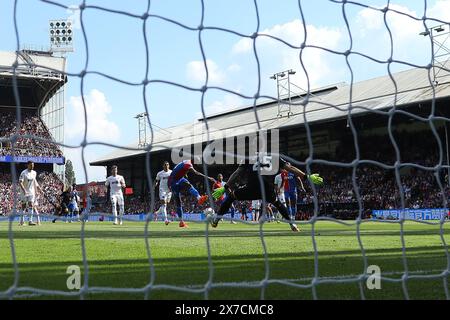 Selhurst Park, Selhurst, London, UK. 19th May, 2024. Premier League Football, Crystal Palace versus Aston Villa; Jean-Philippe Mateta of Crystal Palace scores in the 9th minute for 1-0. Credit: Action Plus Sports/Alamy Live News Stock Photo