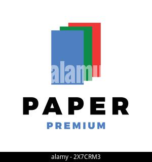Paper Icon Vector Logo Template Illustration Design Stock Vector