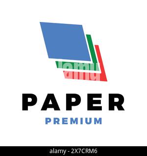 Paper Icon Vector Logo Template Illustration Design Stock Vector