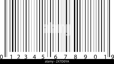 Universal product code. Barcode on transparent background. Stock Vector