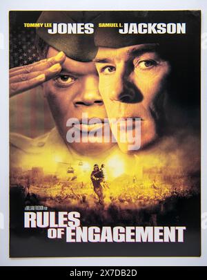 Front cover of publicity information for the movie Rules of Engagement, a legal drama which was released in 2000 Stock Photo