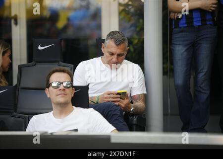 Milan, Italy. 19th May, 2024. Christiano Vieri, former Inter FC player during the Italian Serie A, football match betweeM Inter FC and SS Lazio on 19 May 2024 at Giuseppe Meazza Stadium, San Siro, Milan, Italy. Photo Nderim Kaceli Credit: Independent Photo Agency/Alamy Live News Stock Photo