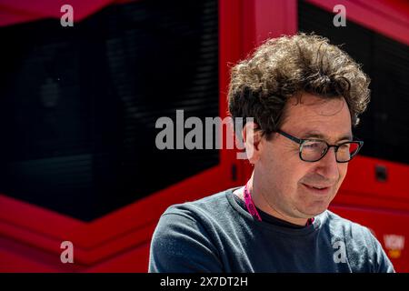 IMOLA CIRCUIT, ITALY - MAY 17: Mattia Binotto, former The Team Principle of the Ferrari team, during the Emilia Romagna Grand Prix at Imola Circuit on Friday May 17, 2024 in Imola, Italy. (Photo by Michael Potts/BSR Agency) Credit: BSR Agency/Alamy Live News Stock Photo