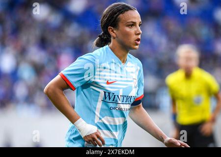 Harrison, United States. 19th May, 2024. Harrison, United States, May 19, 2024: Mallory Swanson (9 Chicago Red Stars) during the National Women's Soccer League match between Gotham FC and Chicago Red Stars at Red Bull Arena in Harrison, NJ United States (EDITORIAL USAGE ONLY). (Rebekah Wynkoop/SPP) Credit: SPP Sport Press Photo. /Alamy Live News Stock Photo