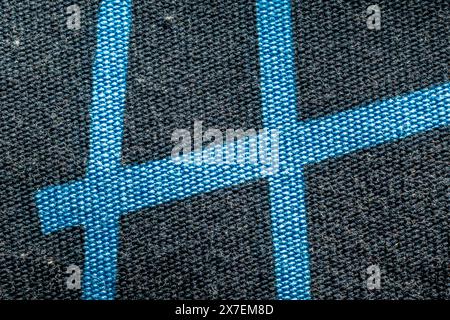 Natural linen texture as a background. Cotton fabric with a pattern Stock Photo
