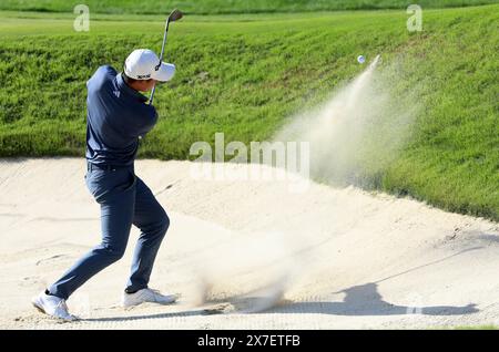 Louisville, United States. 19th May, 2024. Rory McIlroy from Northern Ireland, watches his tee shot on the twelfth tee during the 2024 PGA Championship at Valhalla Golf Course on Sunday, May 19, 2024 in Louisville, Kentucky. Photo by John Sommers II/UPI Credit: UPI/Alamy Live News Stock Photo