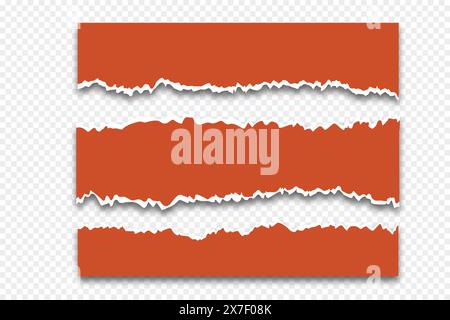 vector set of torn ripped paper sheets Stock Vector