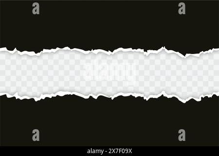vector set of torn ripped paper sheets Stock Vector