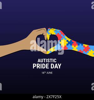 Autistic rainbow eight infinity symbol icon vector. World autism awareness day, Understanding Love Concept, World Autism Spectrum Disorder Awareness Stock Vector