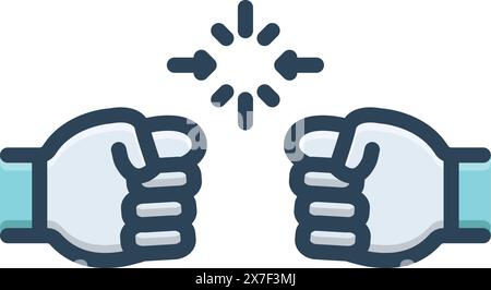 Icon for conflict resolution, conflict Stock Vector