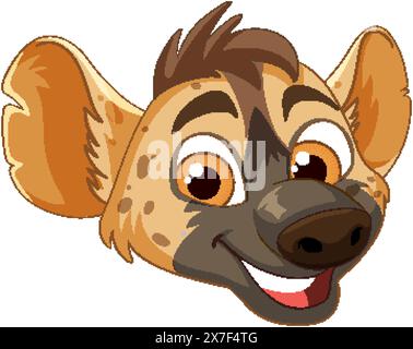 Cheerful hyena with a big smile Stock Vector