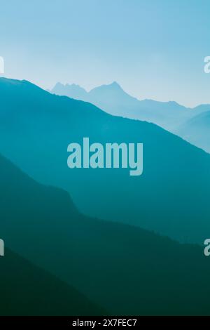 gradient mountain landscape ideal as a background Stock Photo