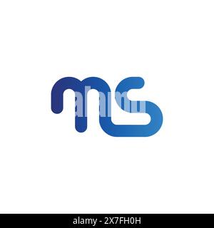 Artistic and Contemporary MS Letter Logo Design. A Unique Vector Logo Featuring the Letters MS in a Stylish and Trendy Manner Stock Vector