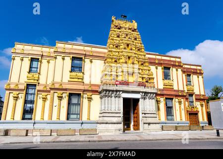 Exterior of Sri Mahalakshmi Temple in East Ham, London, England Stock Photo