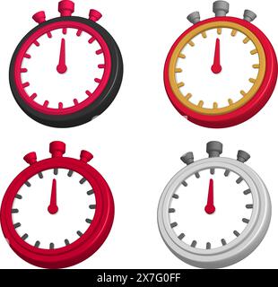 stopwatch set cartoon vector illustration Stock Vector Image & Art - Alamy