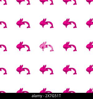 Pattern seamless rabbit background. rabbit vector Stock Vector