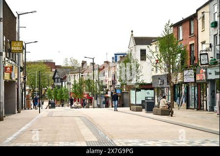 Pedestrianised Friargate in Preston city centre Stock Photo