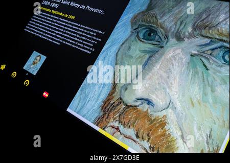 The World of Van Gogh a unique sensory experience and exhibition at Nomad Immersive Museum, Madrid, Spain Stock Photo